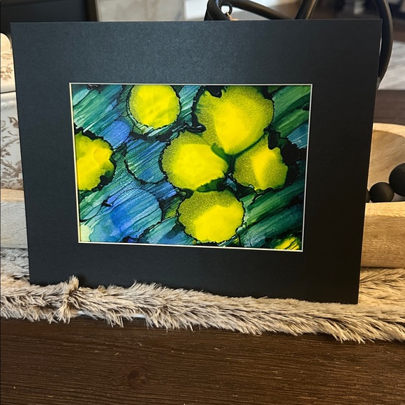 Hand crafted original abstract alcohol ink wall decor painting - Picture 7 of 13